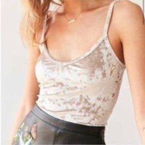 Kimchi Blue Velvet Cropped Tank Top